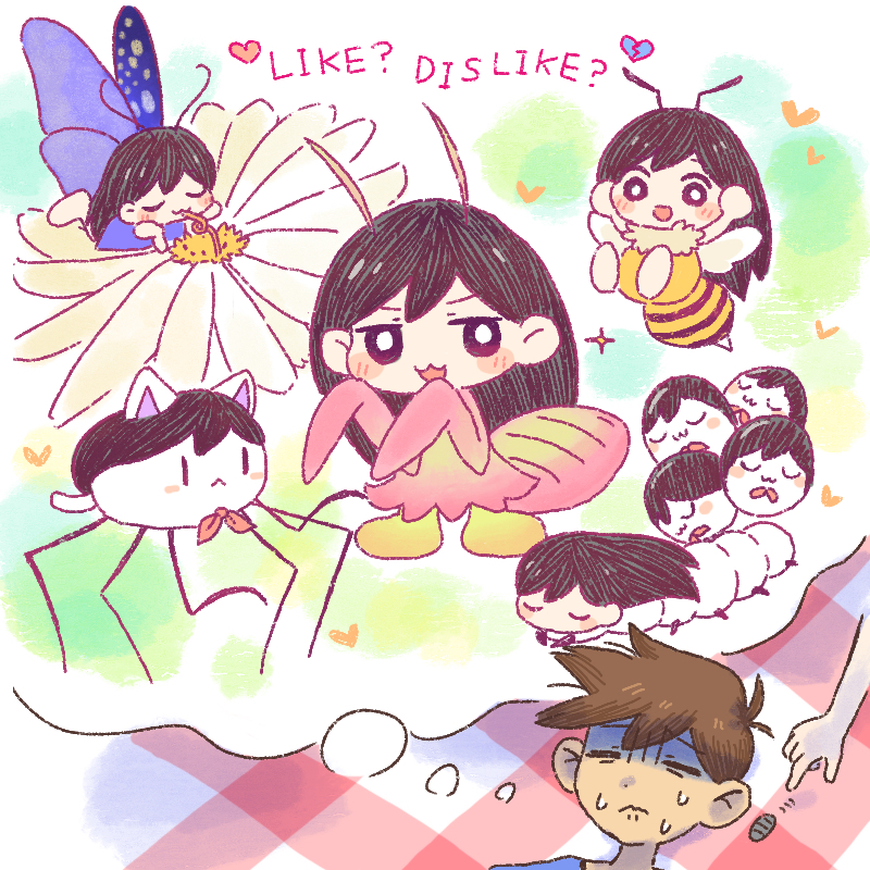 mari and hero (omori) drawn by sun_iiinu