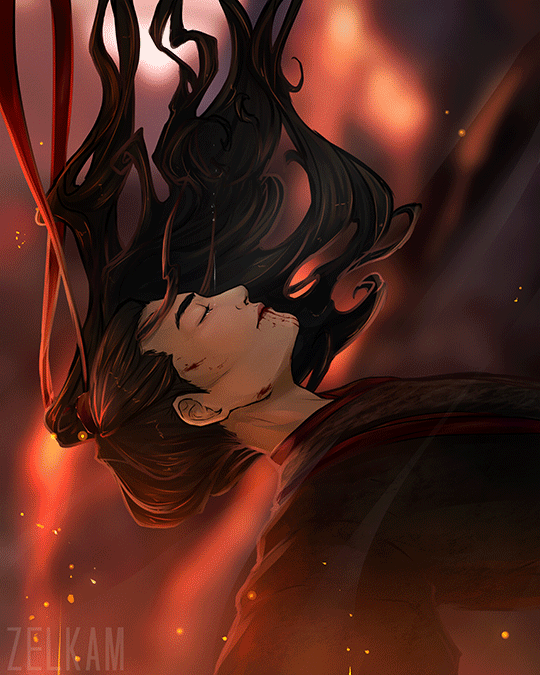 wei wuxian and mo xuanyu (modao zushi) drawn by zelkam
