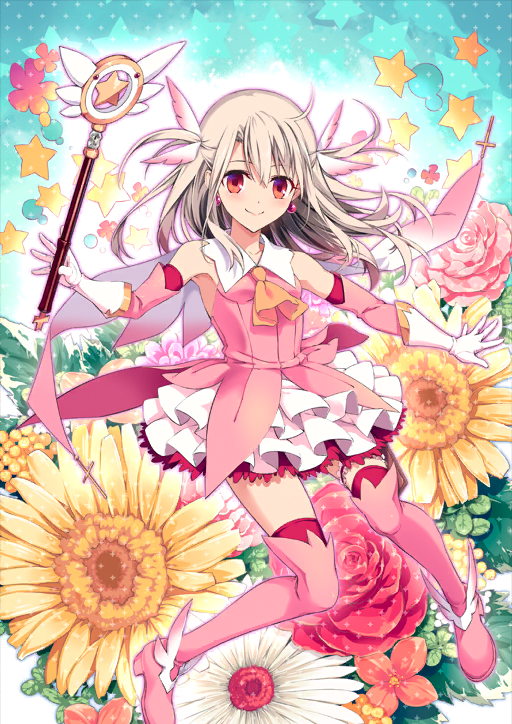 illyasviel von einzbern, prisma illya, and magical ruby (fate and 1 more) drawn by hiroyama_hiroshi