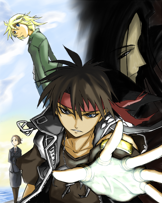 orphen, cleo everlastin, constance magee, and uys els ito egum ed gorgon (majutsushi orphen) drawn by yuuki_(yuuki333)