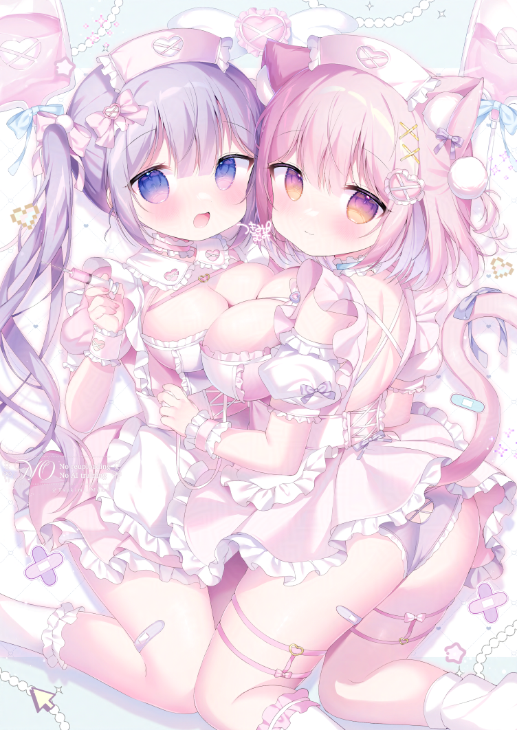 rose and nekomiya (original) drawn by tsukimi_mumi