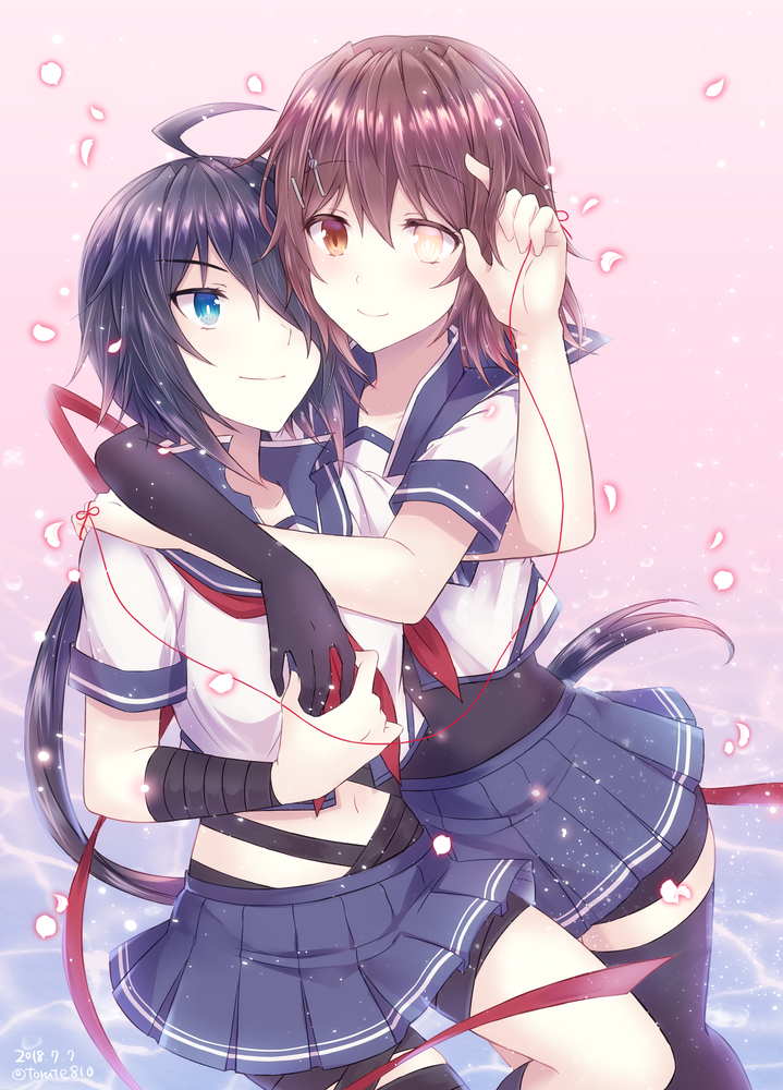 furutaka, kako, furutaka kai ni, and kako kai ni (kantai collection) drawn by kabocha_torute