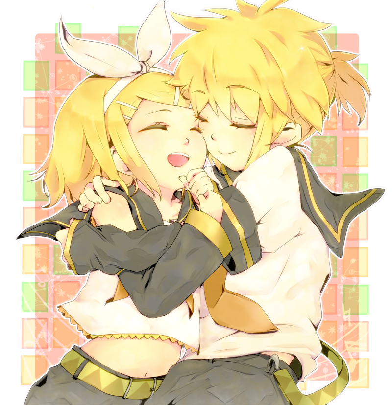 kagamine rin and kagamine len (vocaloid) drawn by masobo_(soboro)
