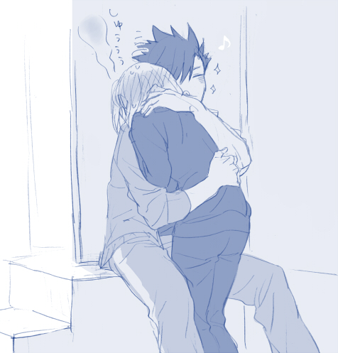 kuroo tetsurou and yachi hitoka (haikyuu!!) drawn by namo