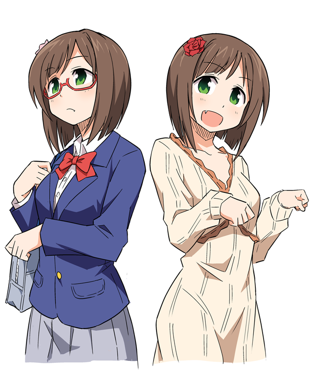 maekawa miku (idolmaster and 1 more) drawn by anbe_masahiro