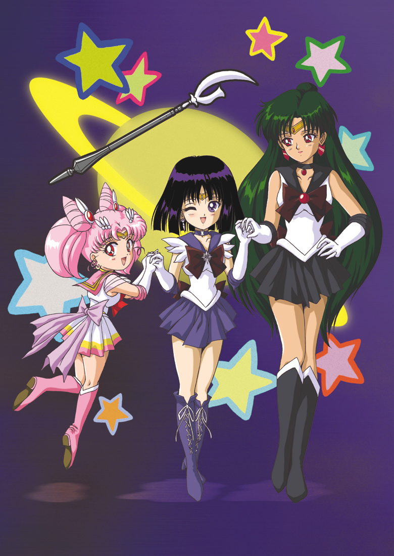 chibi usa, tomoe hotaru, sailor saturn, sailor chibi moon, meiou setsuna, and 2 more (bishoujo senshi sailor moon) drawn by hino_ryutaro