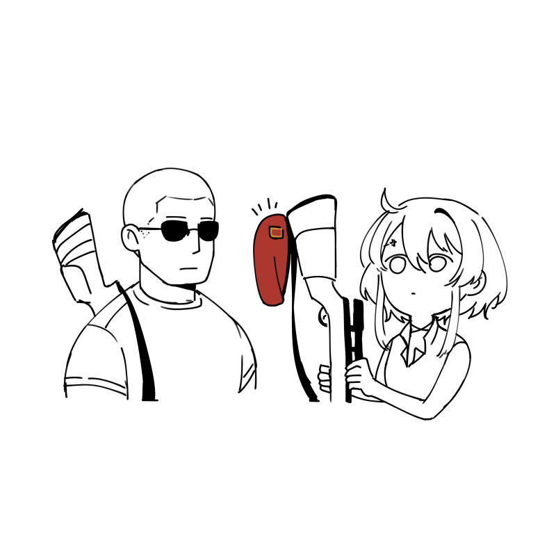 courier, noelle rutherford, and craig boone (fallout and 1 more) drawn by milramemo