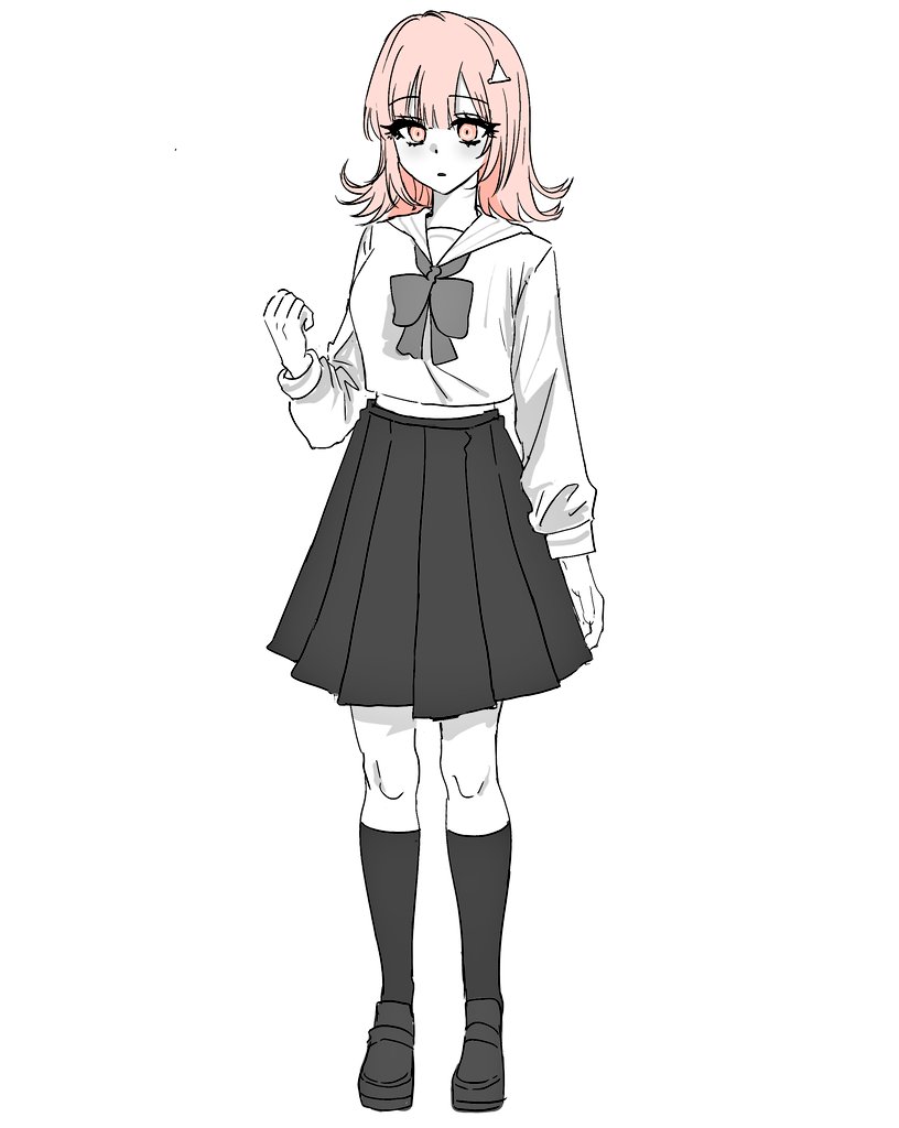 nanami chiaki (danganronpa and 1 more) drawn by nyo_(nyulo09)