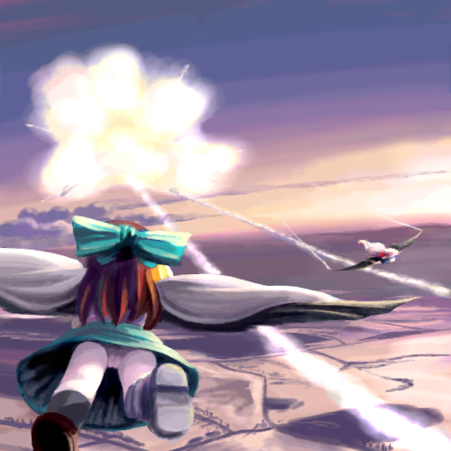 remilia scarlet and reiuji utsuho (touhou and 1 more) drawn by tsubasa_(abchipika)