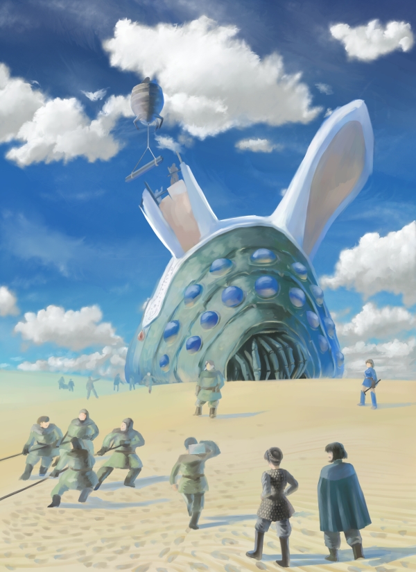 nausicaa, kushana, ohmu, and kurotowa (kaze no tani no nausicaa) drawn by mizchan