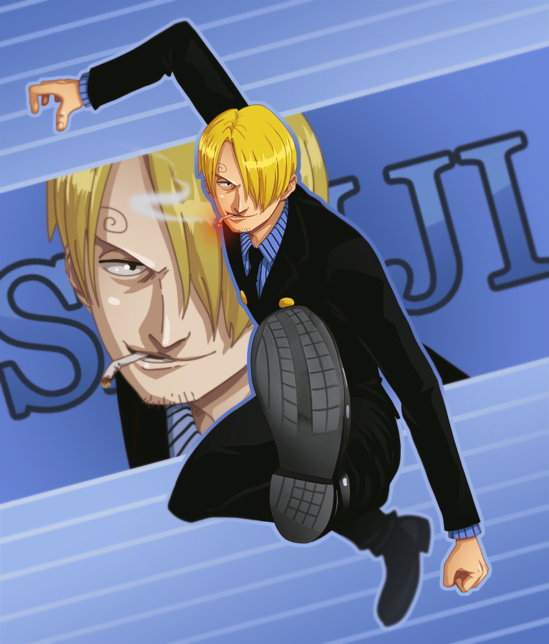 sanji (one piece) drawn by corey_miller