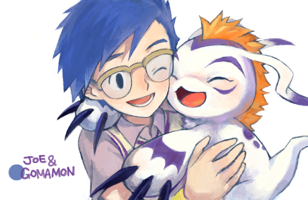kido jo and gomamon (digimon and 1 more) drawn by ayame_(artist)