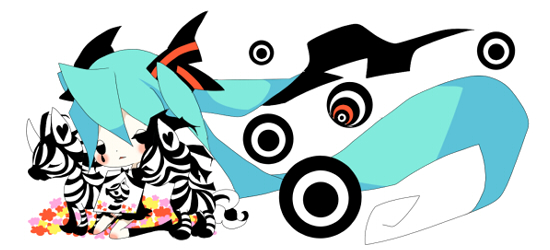 hatsune miku (vocaloid and 1 more) drawn by piyo_(crxa)