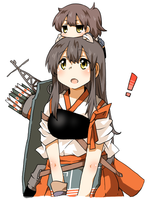 kaga and akagi (kantai collection) drawn by rebecca_(keinelove)