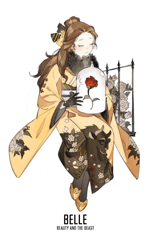belle and beast (beauty and the beast) drawn by starshadowmagician