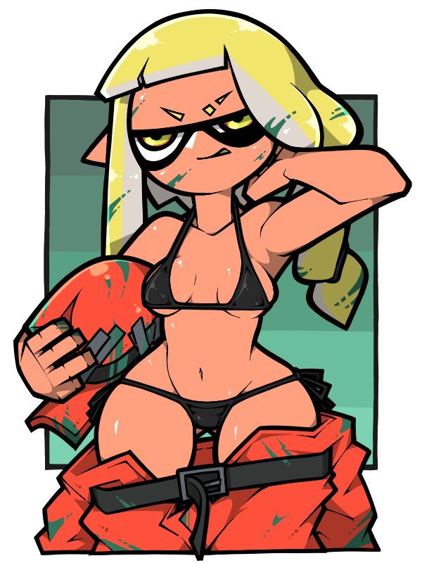 inkling player character and inkling girl (splatoon) drawn by name_omoitukan2