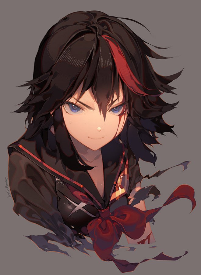 matoi ryuuko and senketsu (kill la kill) drawn by kawacy