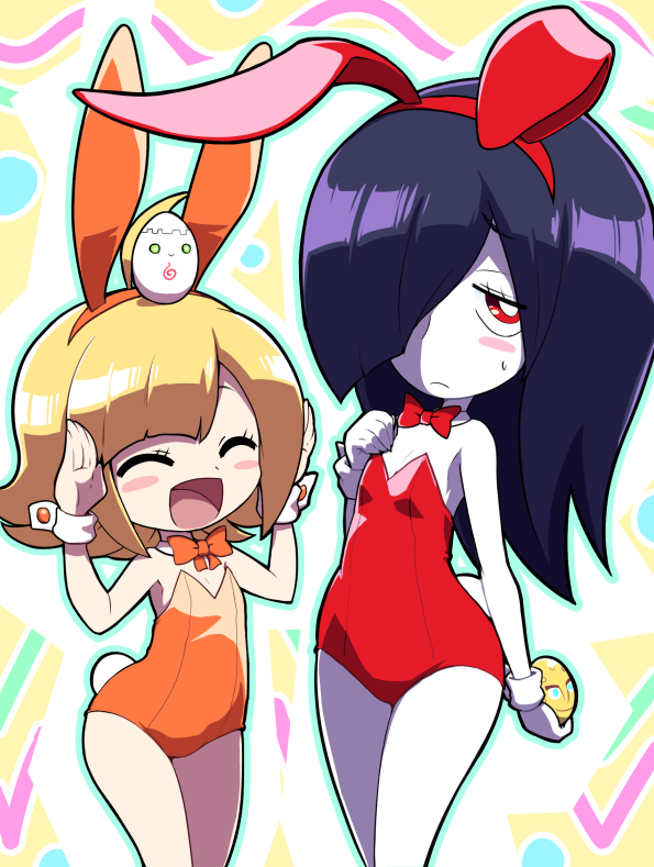 ameonna and hareonna (youkai watch and 1 more) drawn by nollety