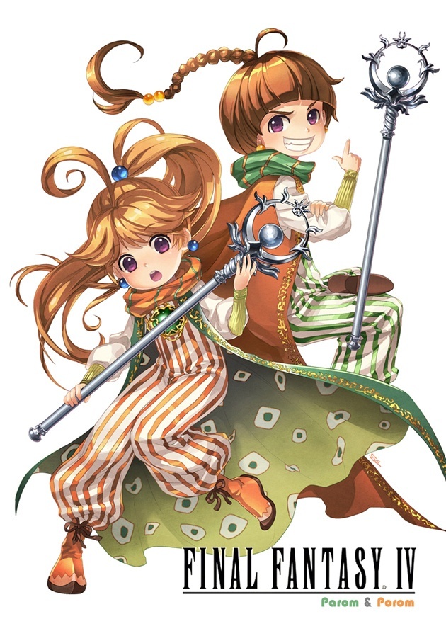porom and palom (final fantasy and 1 more) drawn by ssol