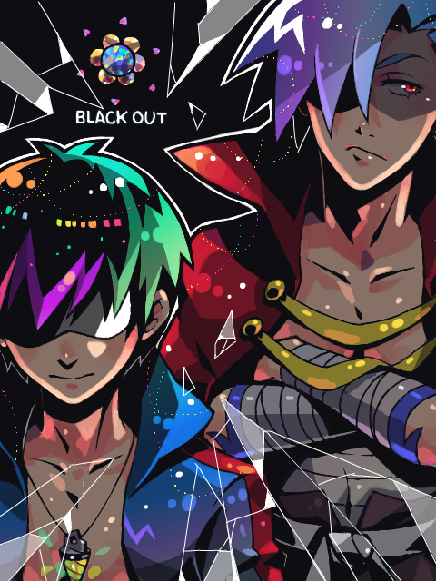 simon and kamina (tengen toppa gurren lagann) drawn by yonetsuki_kana