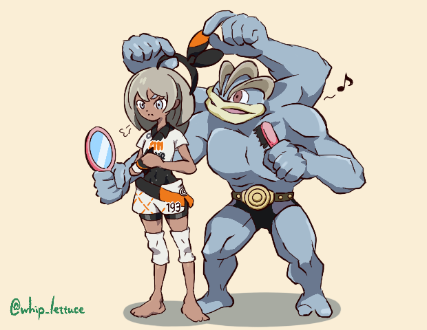 bea and machamp (pokemon and 1 more) drawn by whip_lettuce