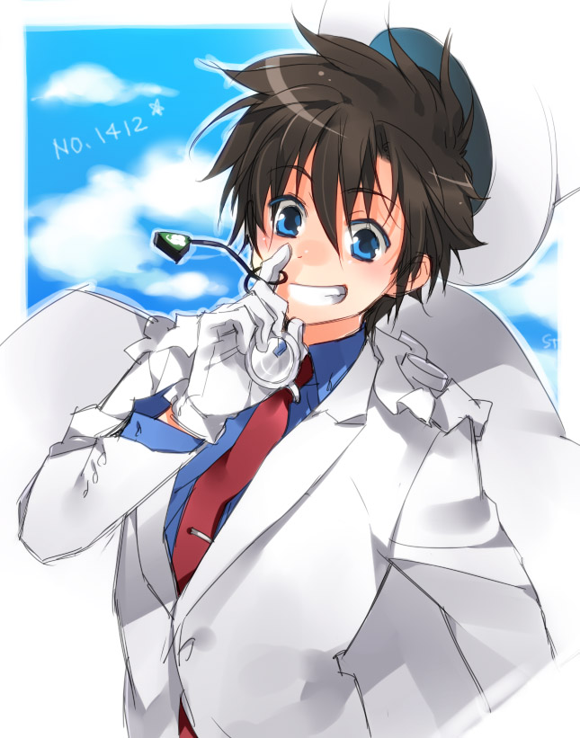 kaitou kid (meitantei conan and 1 more) drawn by toujou_sakana