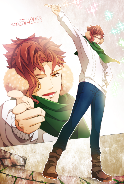kakyoin noriaki (jojo no kimyou na bouken and 1 more) drawn by moru
