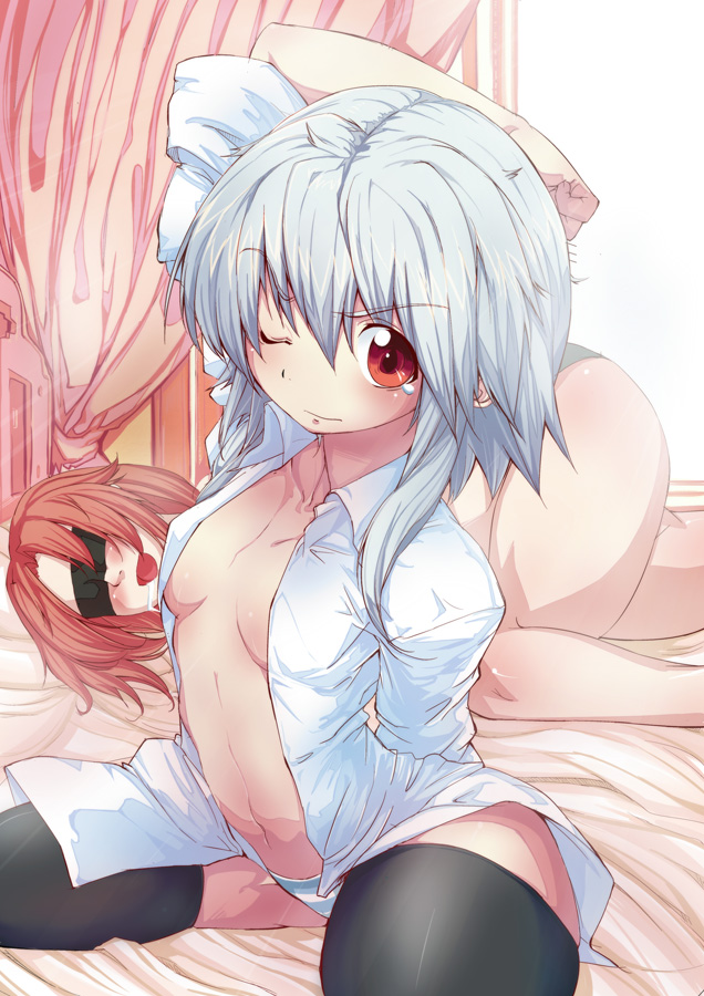 izayoi sakuya and hong meiling (touhou) drawn by hidori_(hibi_toridori)