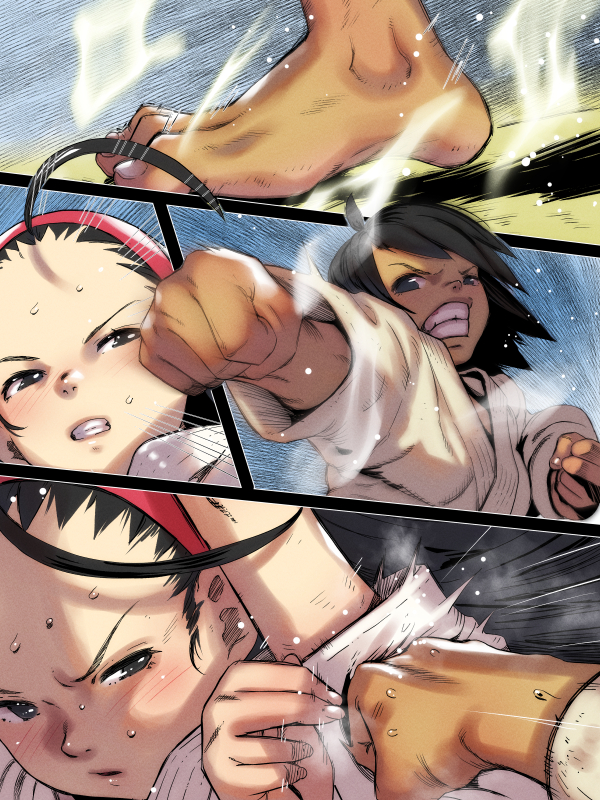 makoto and iinchou (street fighter and 1 more) drawn by soon_(c-u-soon)