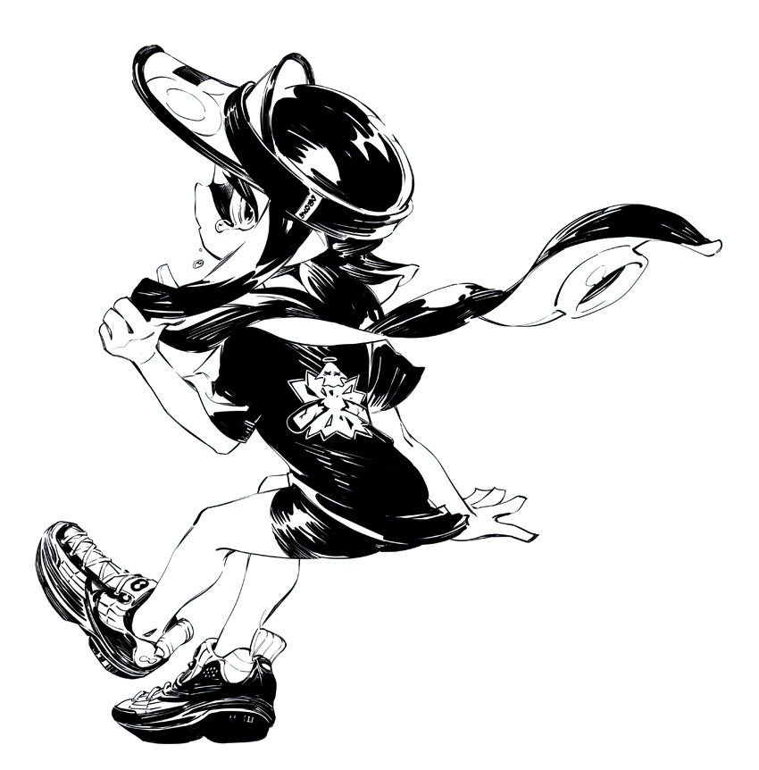 inkling player character and inkling girl (splatoon) drawn by wadanaka
