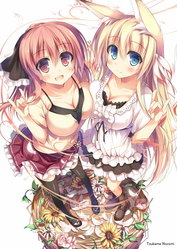 konoha and iiyama momoka (original and 1 more) drawn by nozomi_tsubame