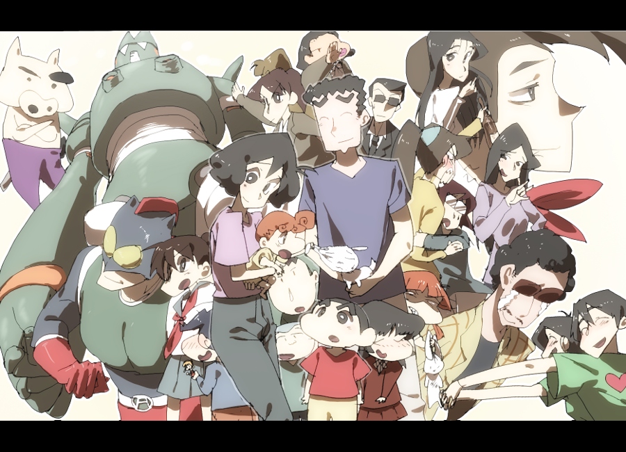 Nohara Shinnosuke Nohara Misae Nohara Hiroshi Nohara Himawari Shiro And 19 More Crayon Shin Chan Drawn By Hoshino Gyo Danbooru The person are just depicting the character! nohara shinnosuke nohara misae nohara
