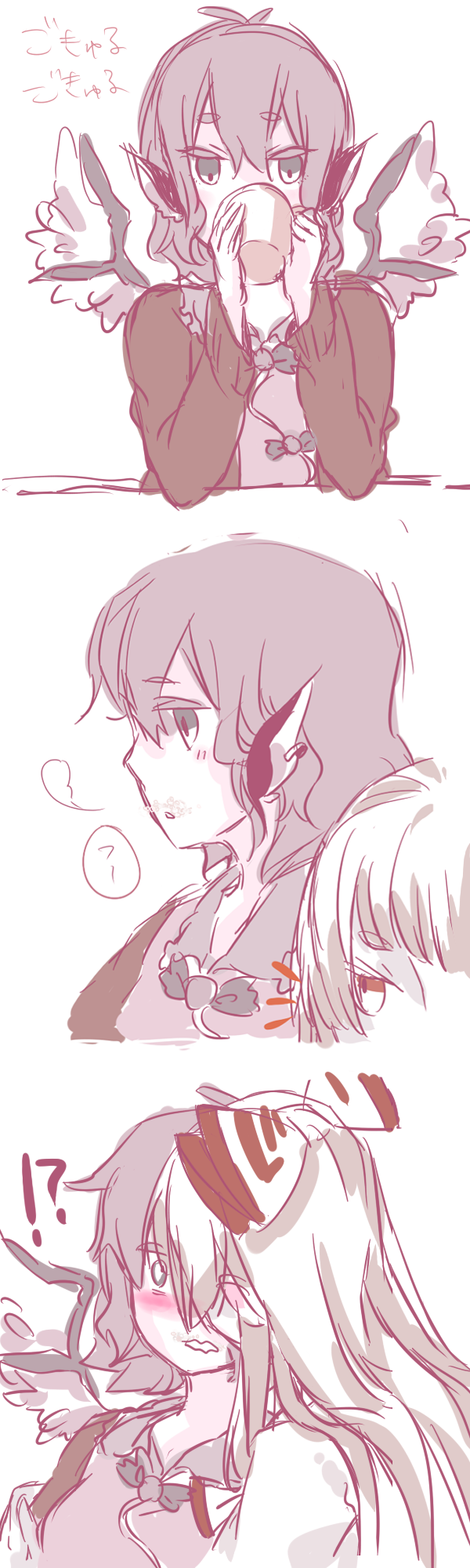 fujiwara no mokou and mystia lorelei (touhou) drawn by ohigan