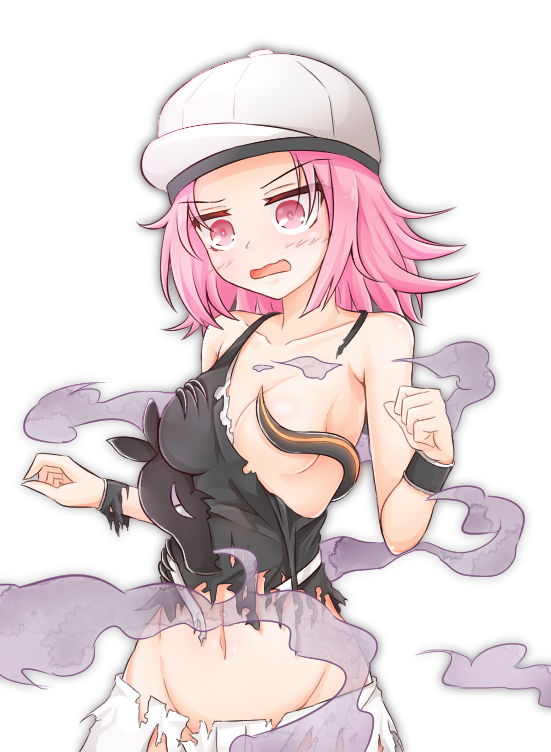 punk girl and salandit (pokemon and 1 more) drawn by aatsu