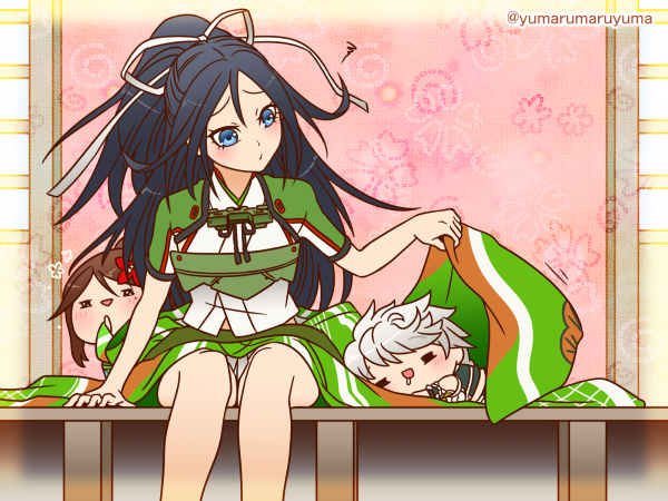 unryuu, katsuragi, and amagi (kantai collection) drawn by yumaru_(marumarumaru)