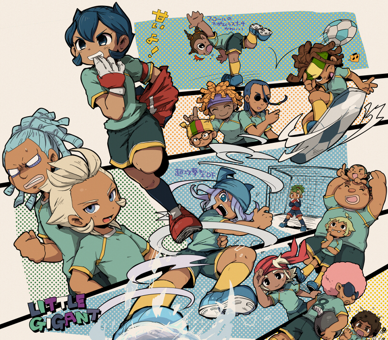 rococo urupa, windy fasuta, kiito raiando, jinii geino, maron ian, and 11 more (inazuma eleven) drawn by dronken