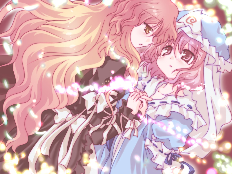 saigyouji yuyuko and hijiri byakuren (touhou) drawn by hizukiryou