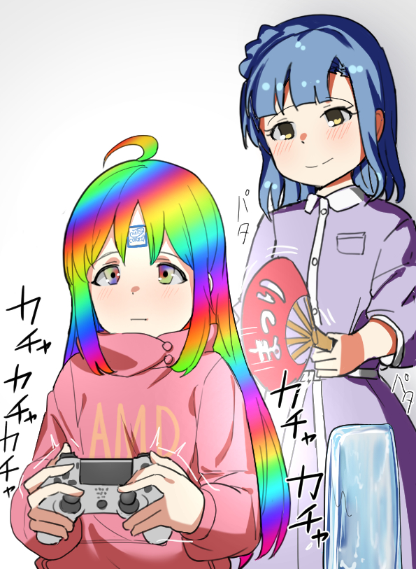 nanao yuriko and mochizuki anna (idolmaster and 1 more) drawn by suzuki_puramo
