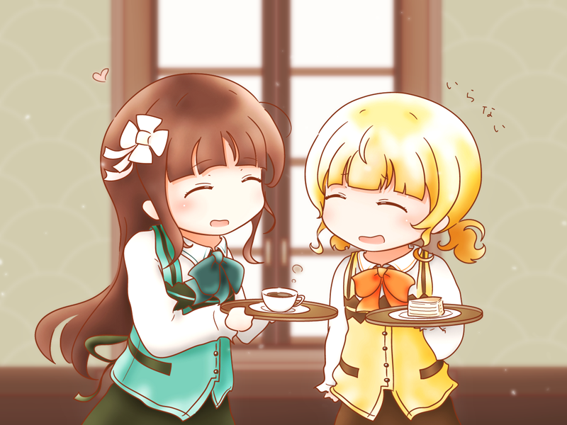 kirima syaro and ujimatsu chiya (gochuumon wa usagi desu ka?) drawn by goth_risuto