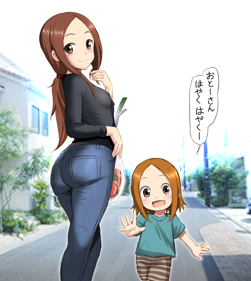takagi-san and nishikata chii (karakai jouzu no takagi-san and 1 more) drawn by harukigenia