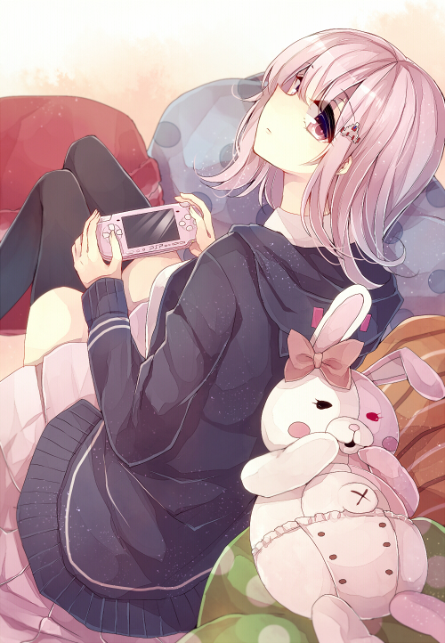 nanami chiaki and monomi (danganronpa and 2 more) drawn by miiko_(somnolent)