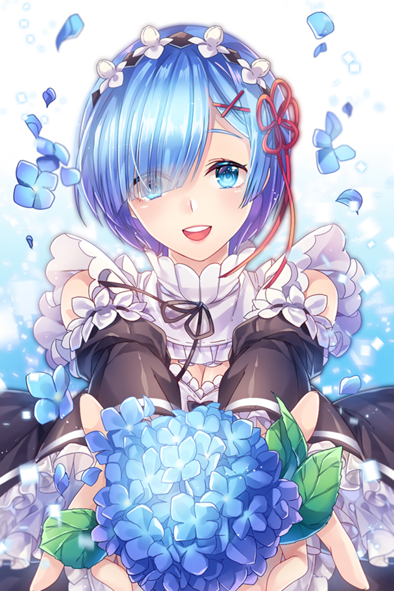 rem (re:zero kara hajimeru isekai seikatsu) drawn by silverbin