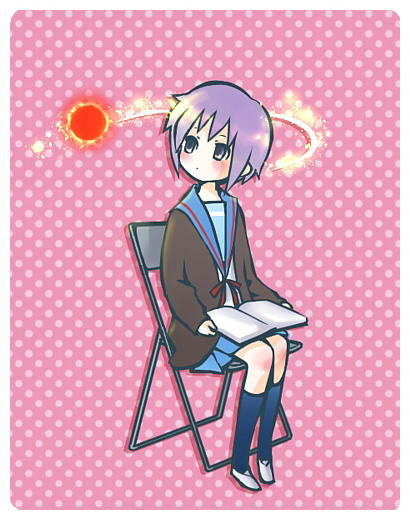 nagato yuki and koizumi itsuki (suzumiya haruhi no yuuutsu) drawn by moffunnyo