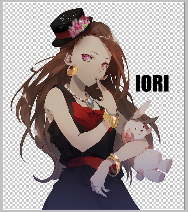 minase iori and usa-chan (idolmaster) drawn by naye
