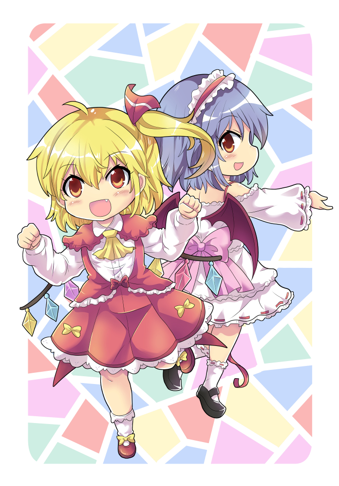 remilia scarlet and flandre scarlet (touhou) drawn by colonel_aki