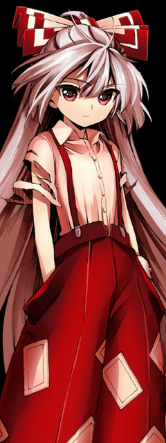 fujiwara no mokou (touhou and 1 more) drawn by harukawa_moe