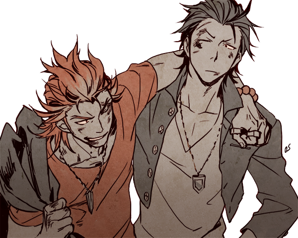 akai suzaku and kurono genbu (idolmaster and 1 more) drawn by iwa_(iwa000ima)