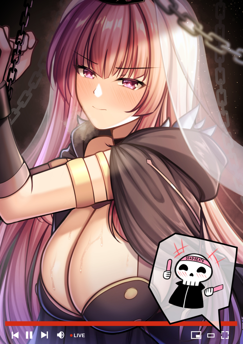 mori calliope and deadbeat (hololive and 2 more) drawn by guardian-panda