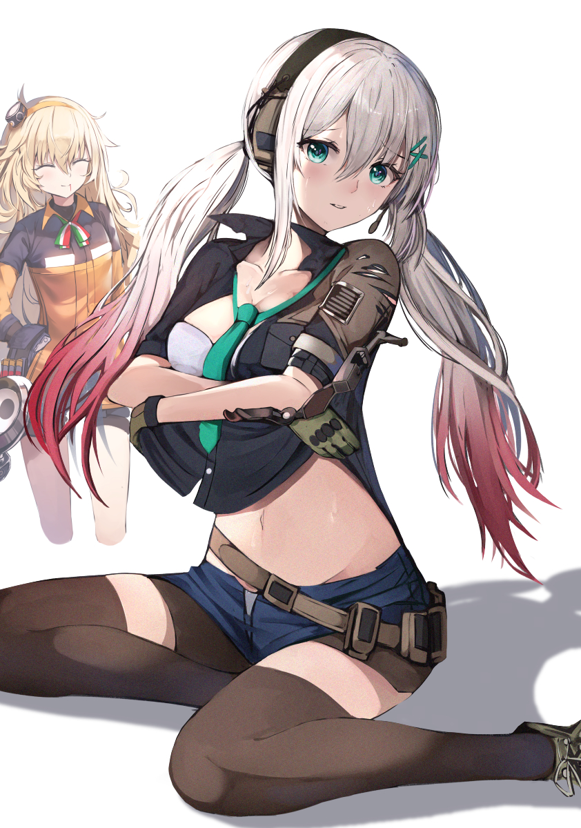 s.a.t.8 and lwmmg (girls' frontline) drawn by blacktheif