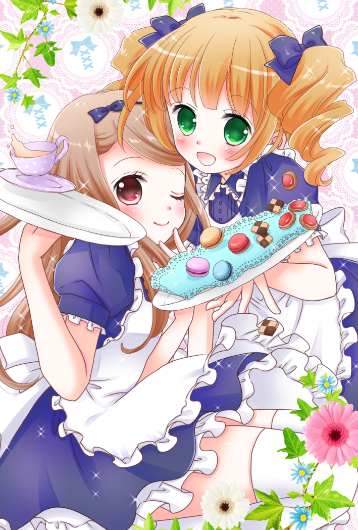 minase iori and takatsuki yayoi (idolmaster) drawn by morinoamane